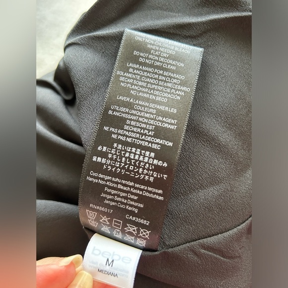 NWOT Bebe Sequin Black Corset Bustier Ruffle Peplum Top Sexy Holiday Size M - Picture 12 of 14